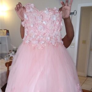 PINK Victoria's Secret Pink Sleeveless Scoop Neck Gown